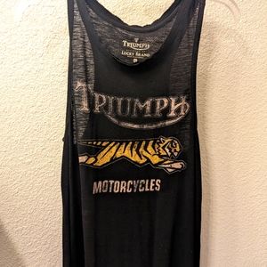 Triumph Motorcycles tank top, women's size small by lucky brand